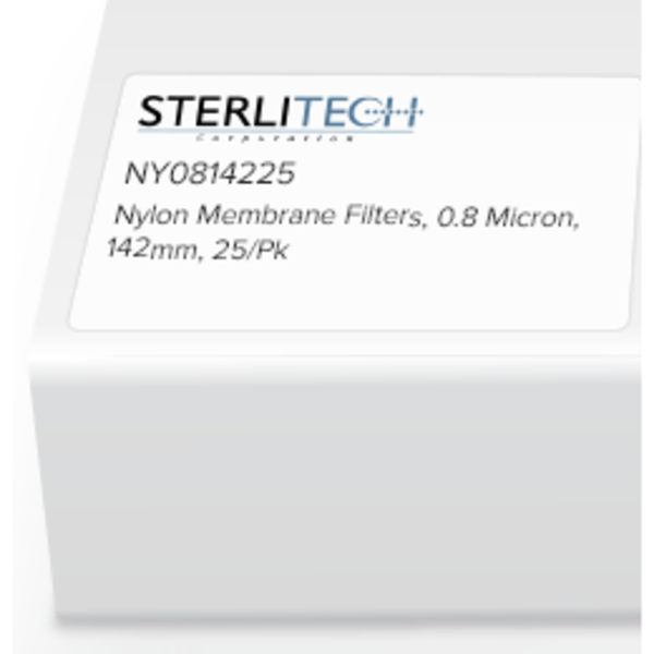 Sterlitech Nylon Membrane Filters, 0.8 Micron, 142mm, PK25 NY0814225